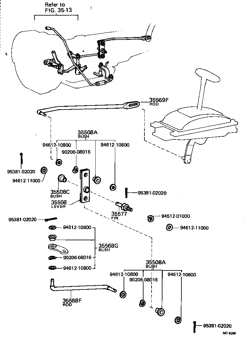 Shift Lever & Retainer