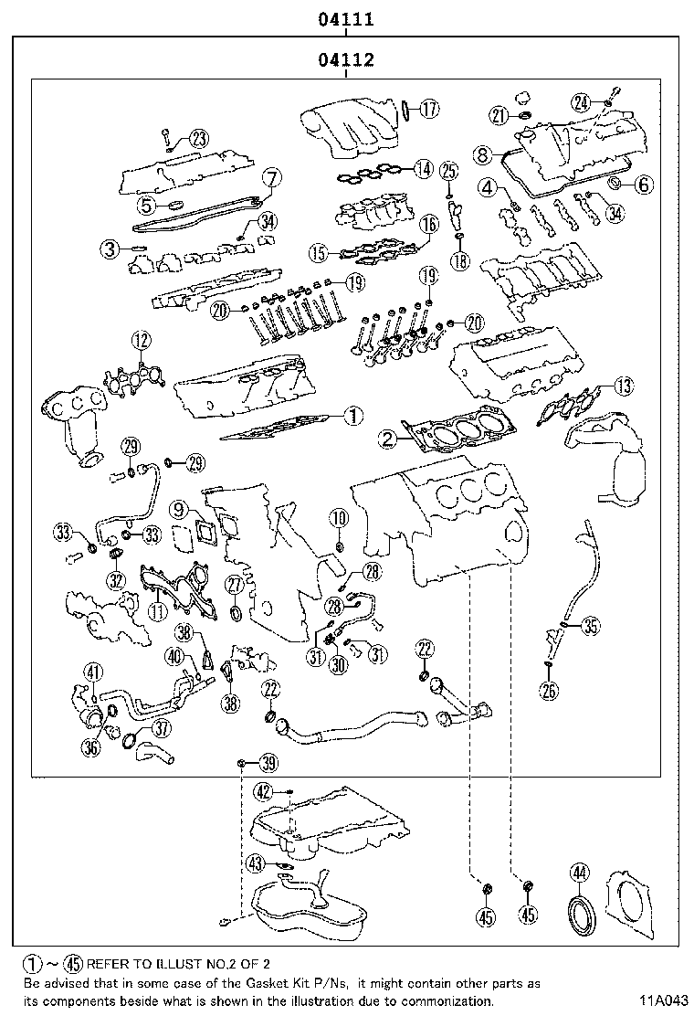 Engine Overhaul Gasket Kit