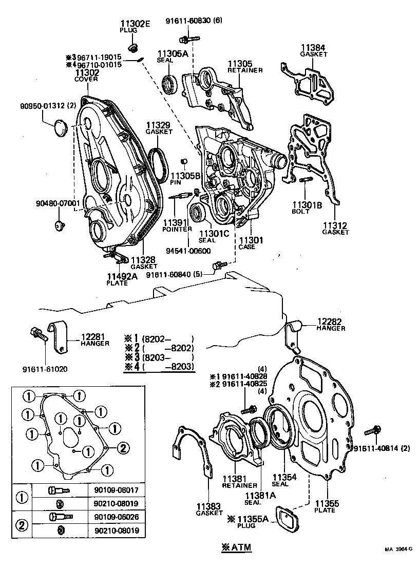 Timing Gear Cover & Rear End Plate