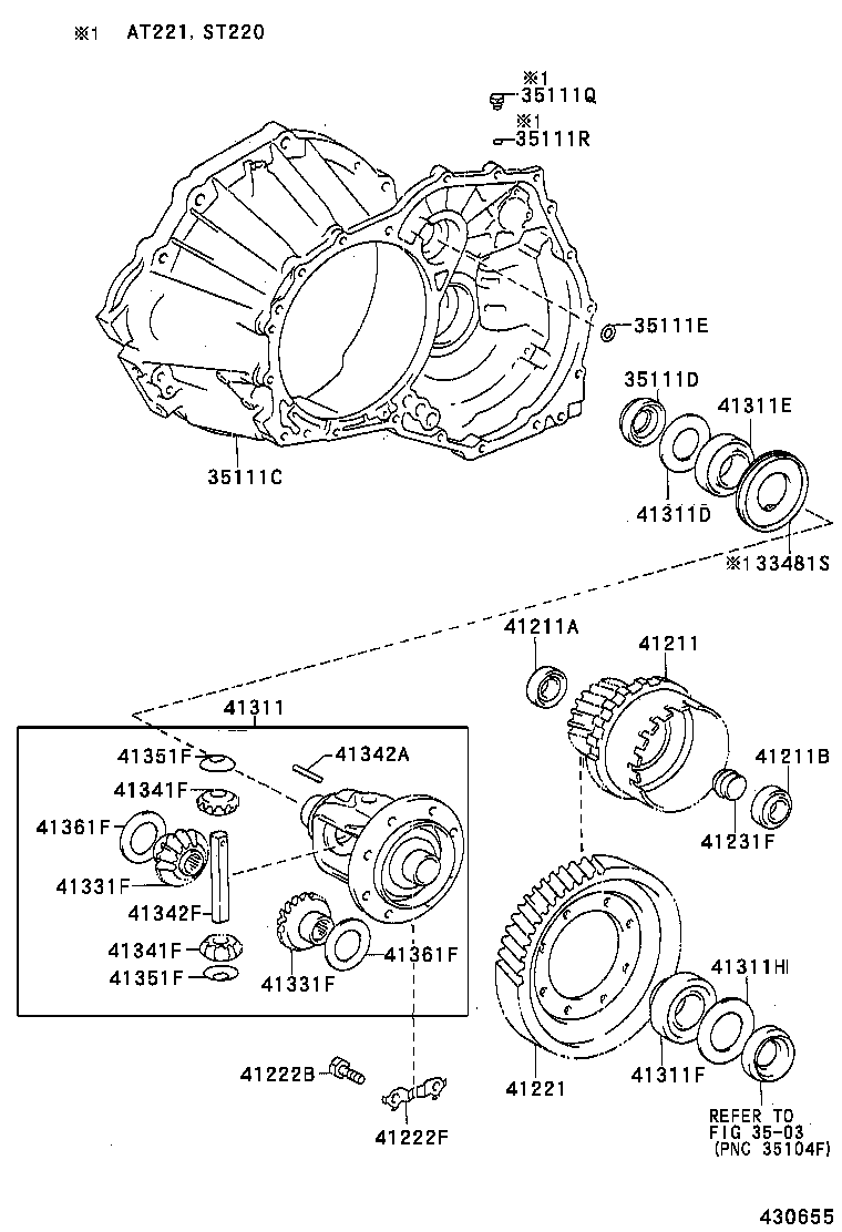 Front Axle Housing & Differential