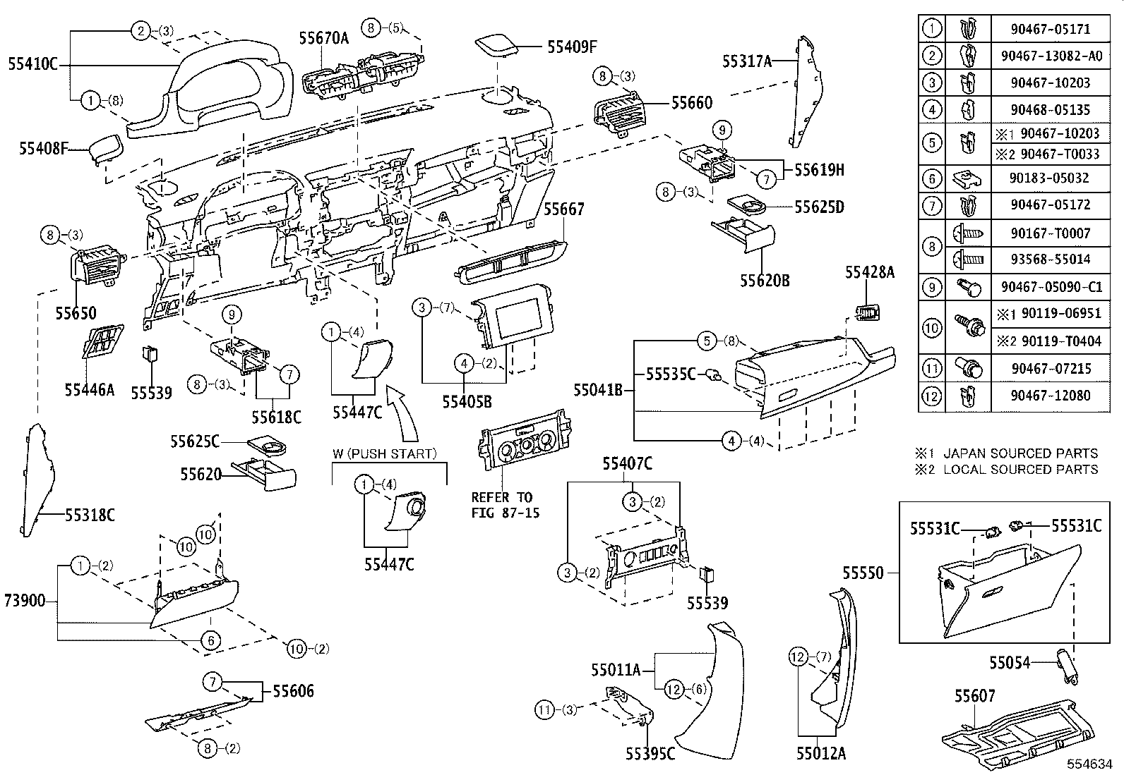 Instrument Panel Glove Compartment