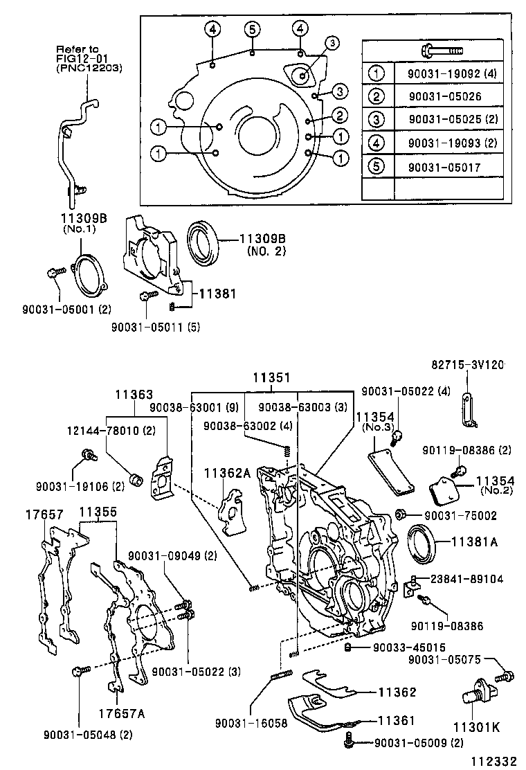 Timing Gear Cover & Rear End Plate