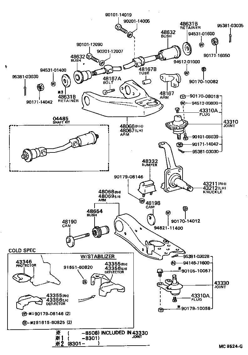 Front Axle Arm Steering Knuckle