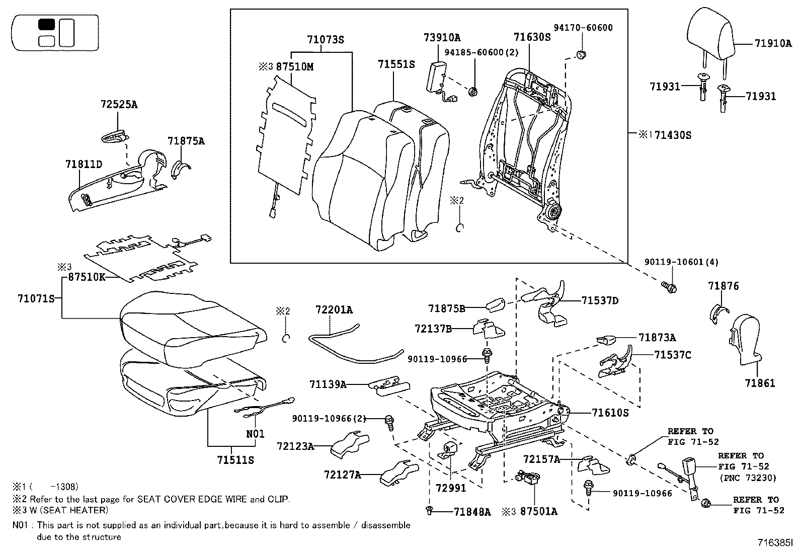 Asiento y pista del asiento
