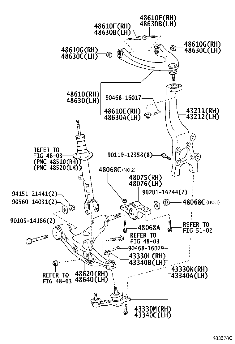 Front Axle Arm Steering Knuckle