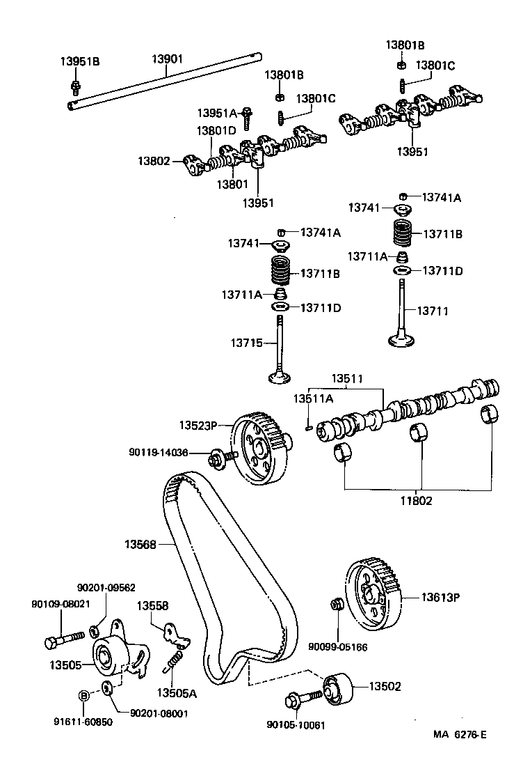 Árbol de levas y válvula