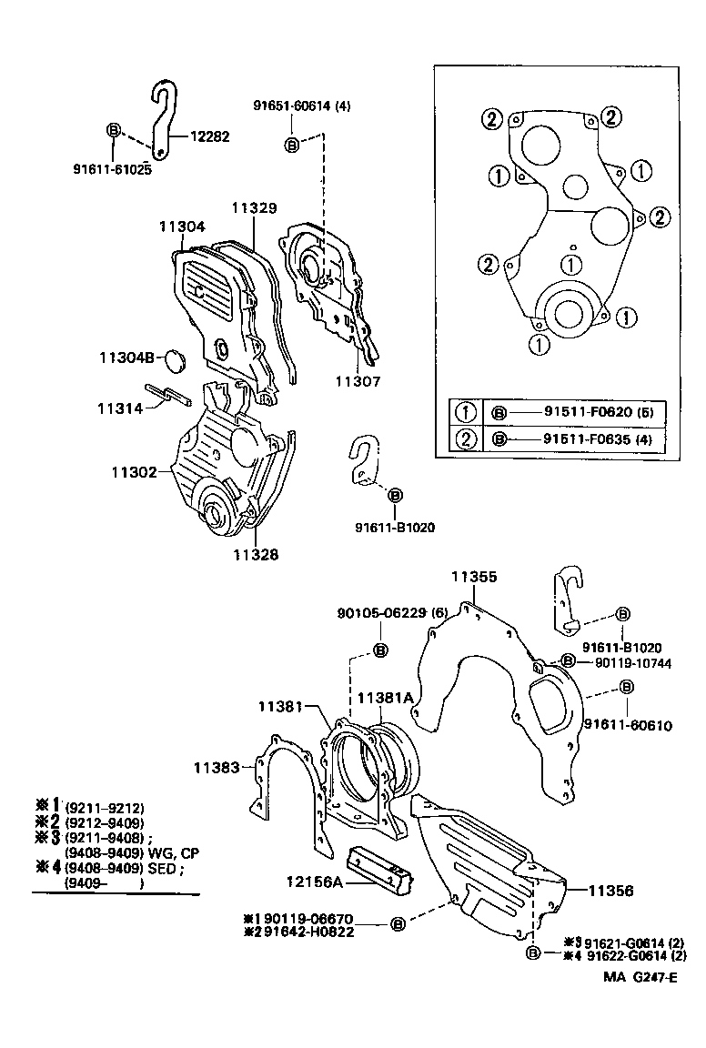 Timing Gear Cover & Rear End Plate