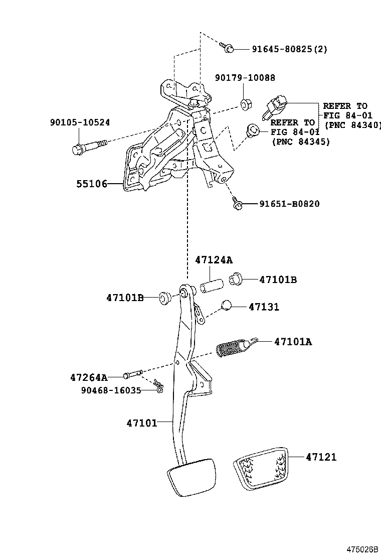 Pedal de freno y soporte