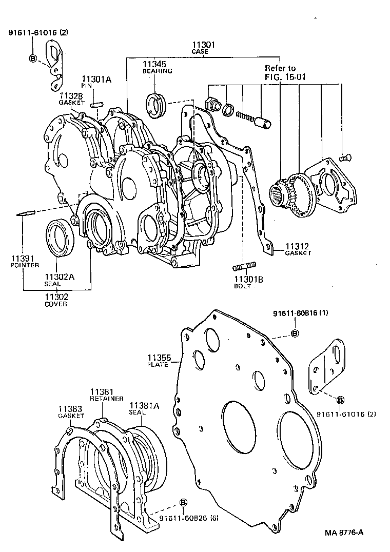 Timing Gear Cover & Rear End Plate