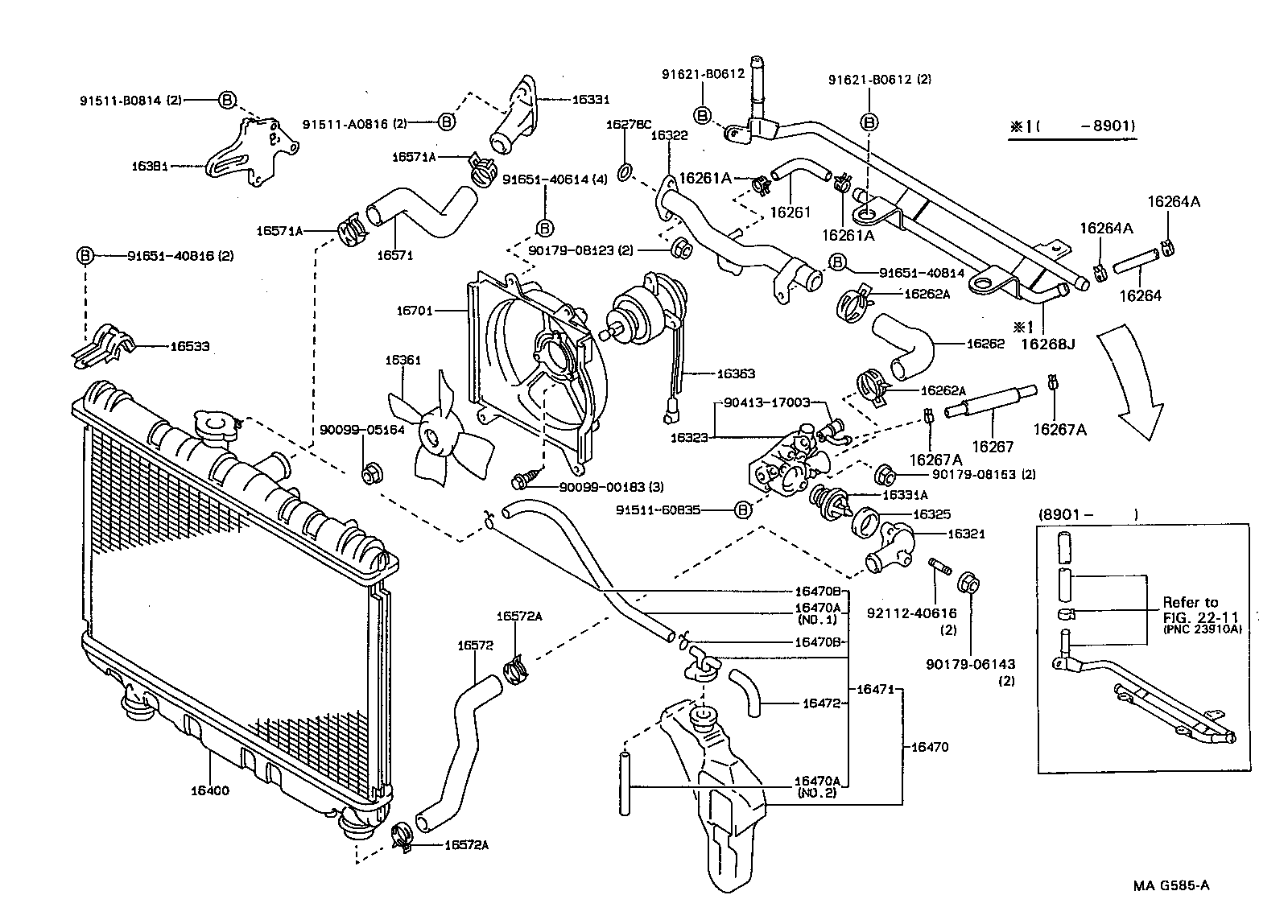 Radiator Water Outlet