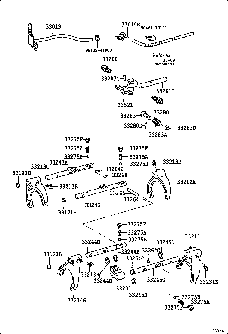 Gear Shift Fork Lever Shaft