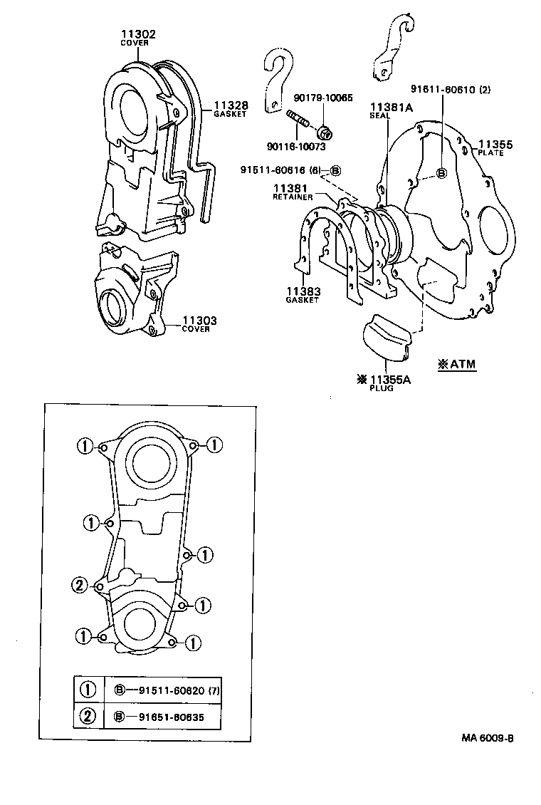 Timing Gear Cover & Rear End Plate