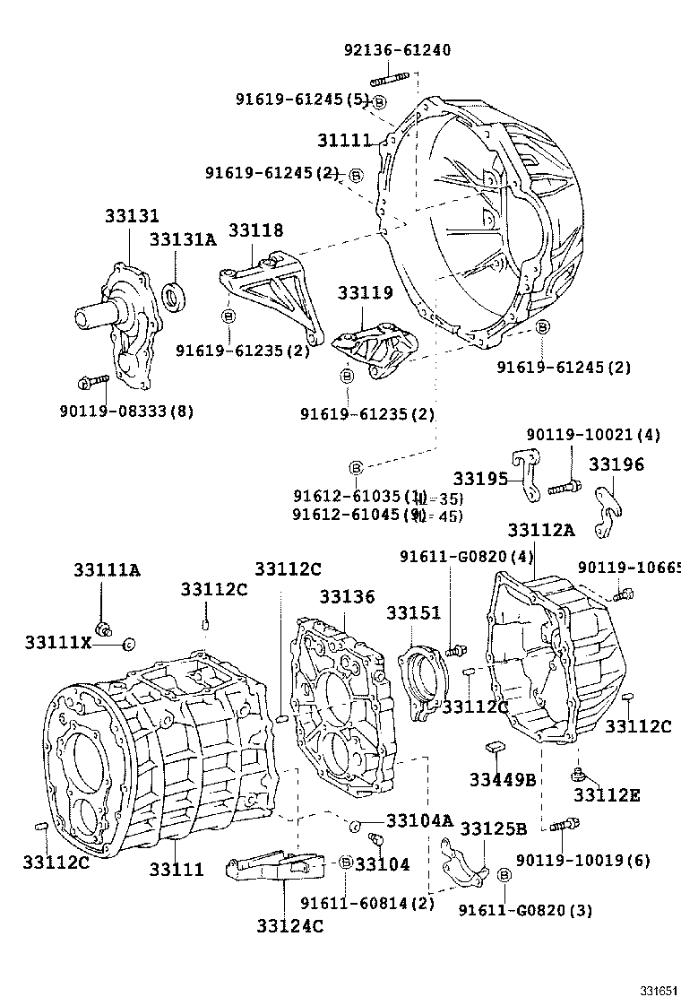 Clutch Housing + Transmission Case