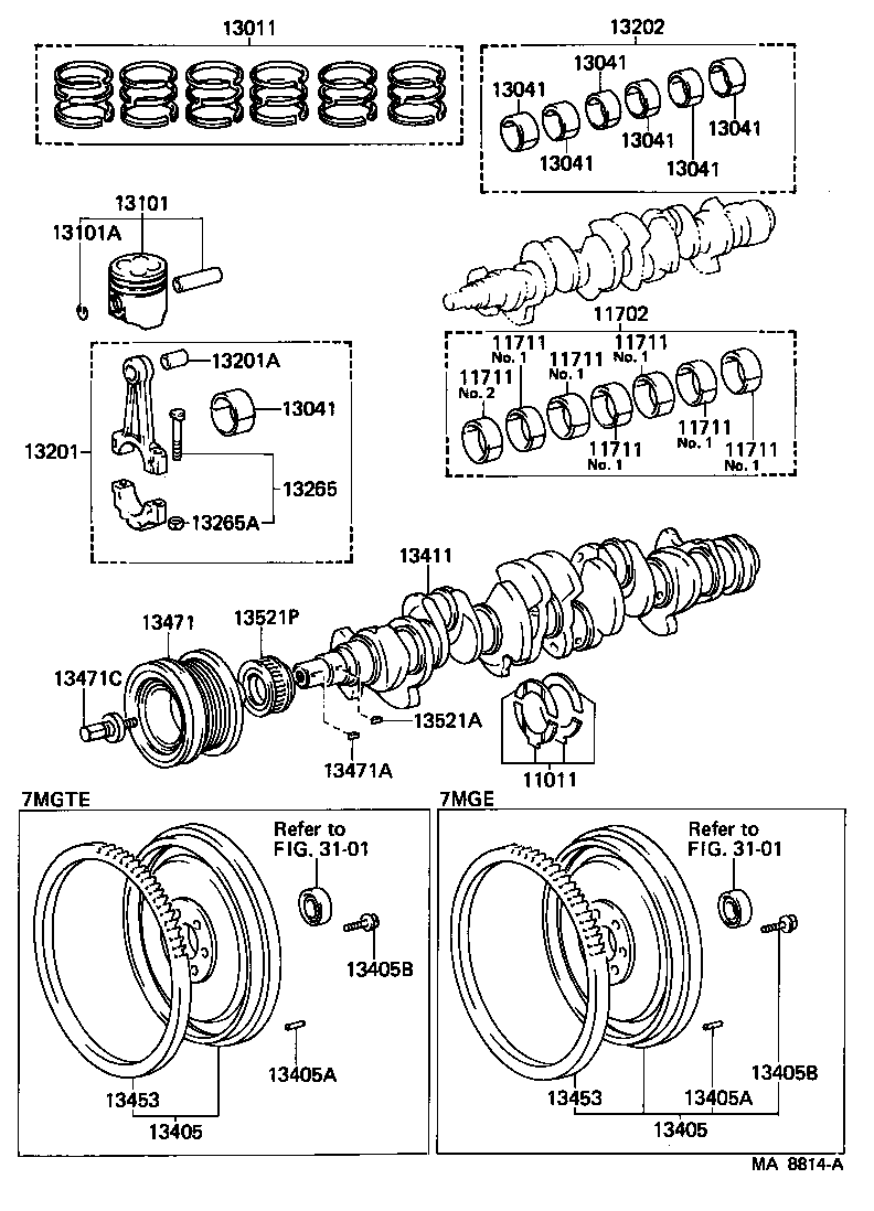 Cigüeñal y pistón