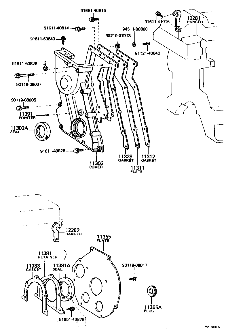 Timing Gear Cover & Rear End Plate