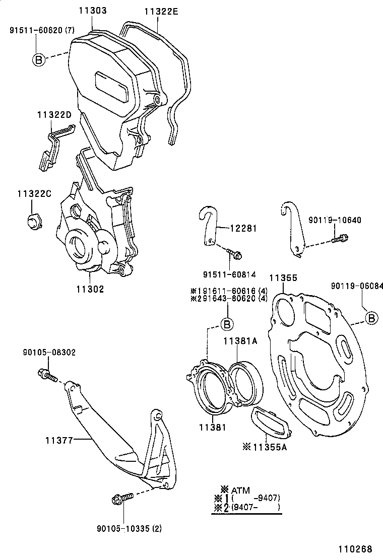 Timing Gear Cover & Rear End Plate