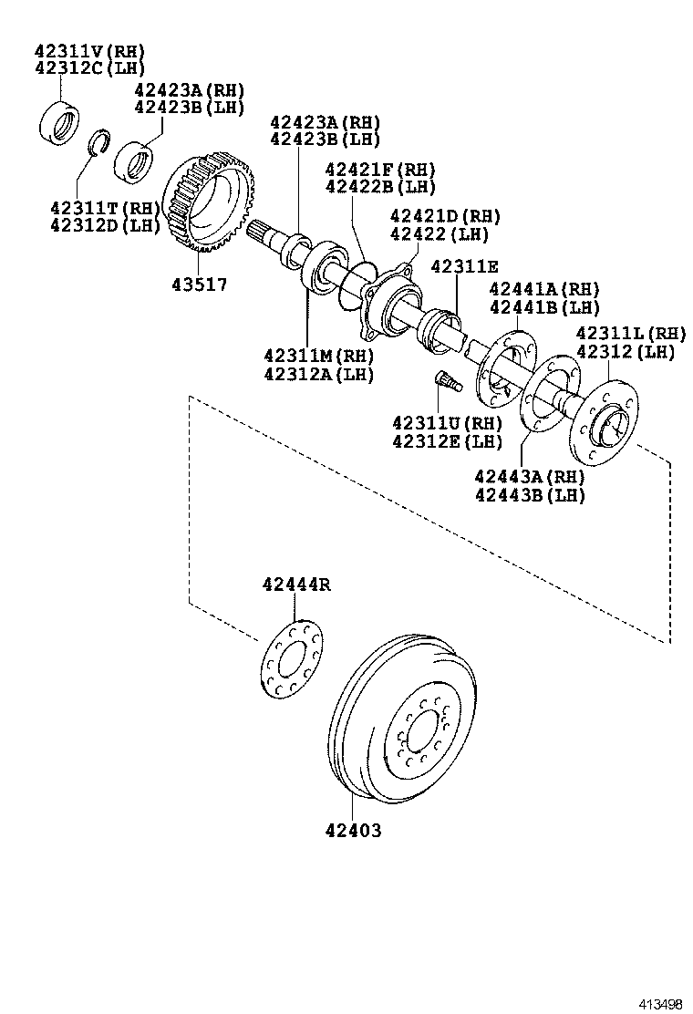 Rear Axle Shaft Hub