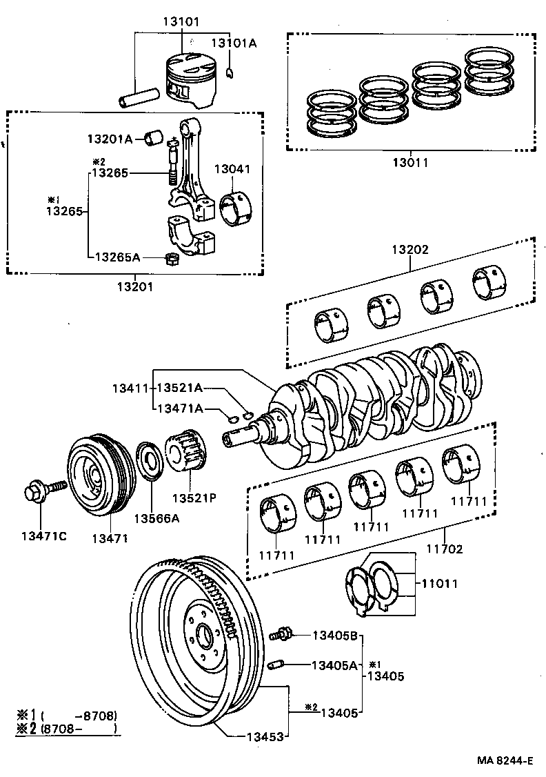 Cigüeñal y pistón