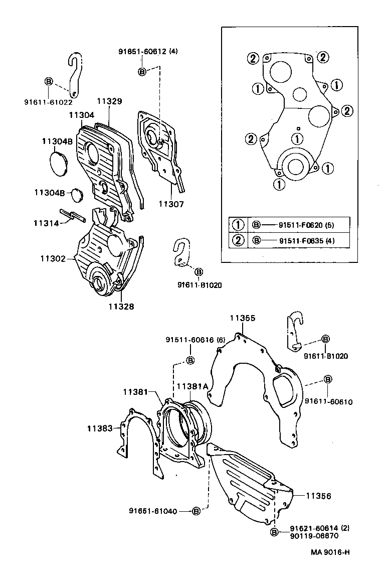 Timing Gear Cover & Rear End Plate