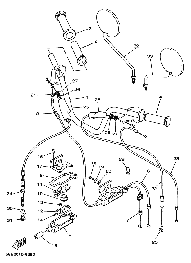 Steering Handle, Cable