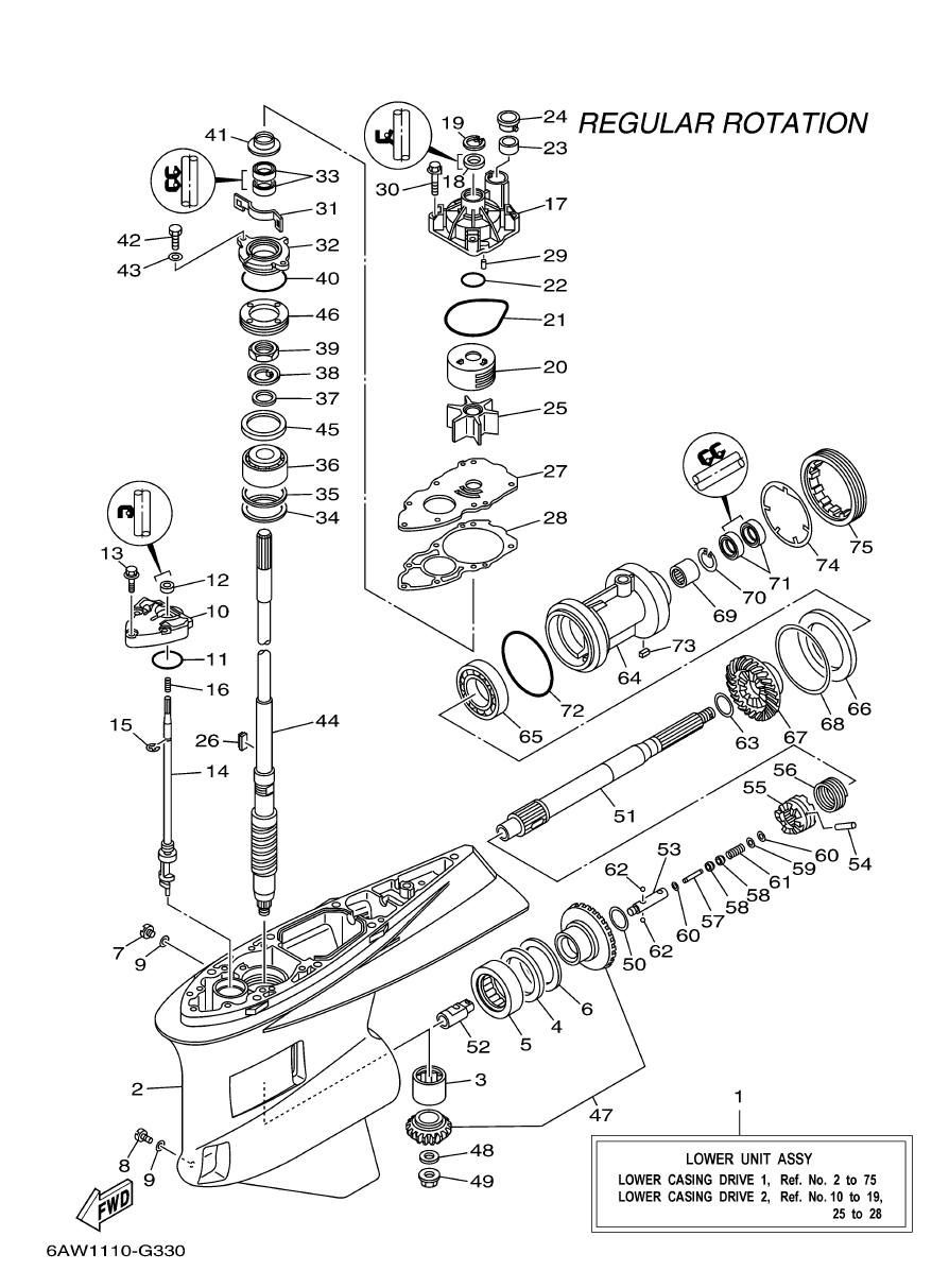 6AW455500000 ギアセツト Yamaha YoshiParts