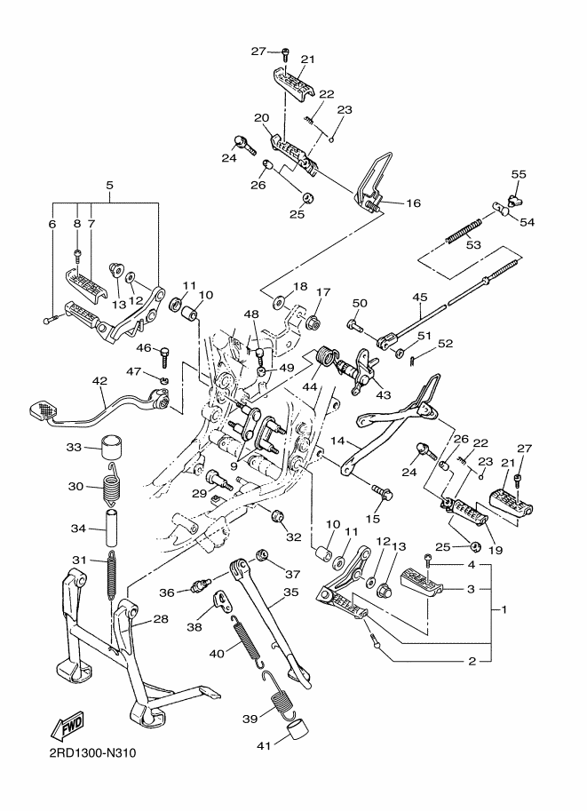 2GH-27413-00-00 Cover, Footrest Yamaha | YoshiParts