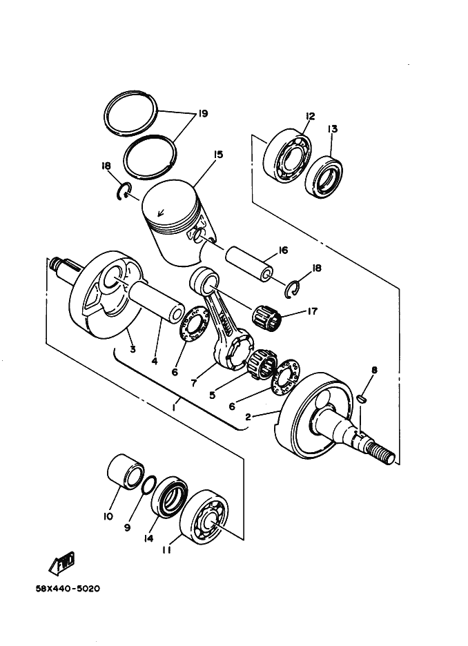 Cigüeñal y pistón