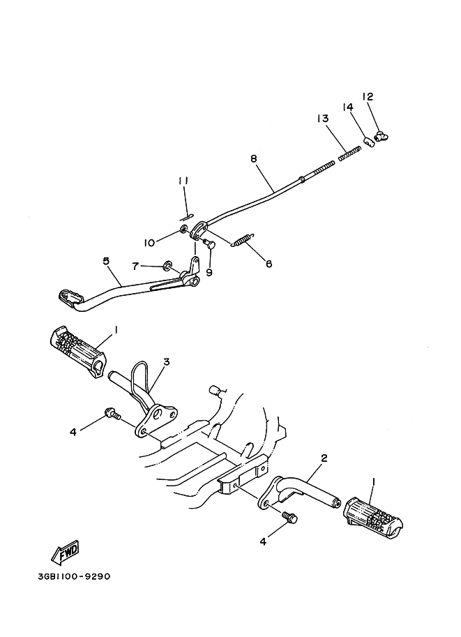 Soporte y reposapiés