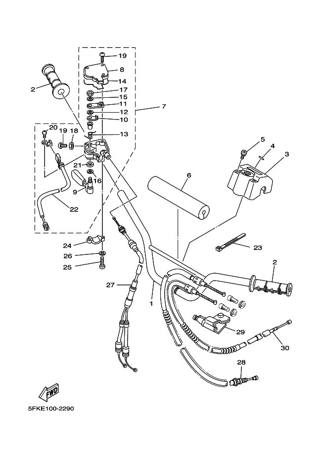 Steering Handle, Cable