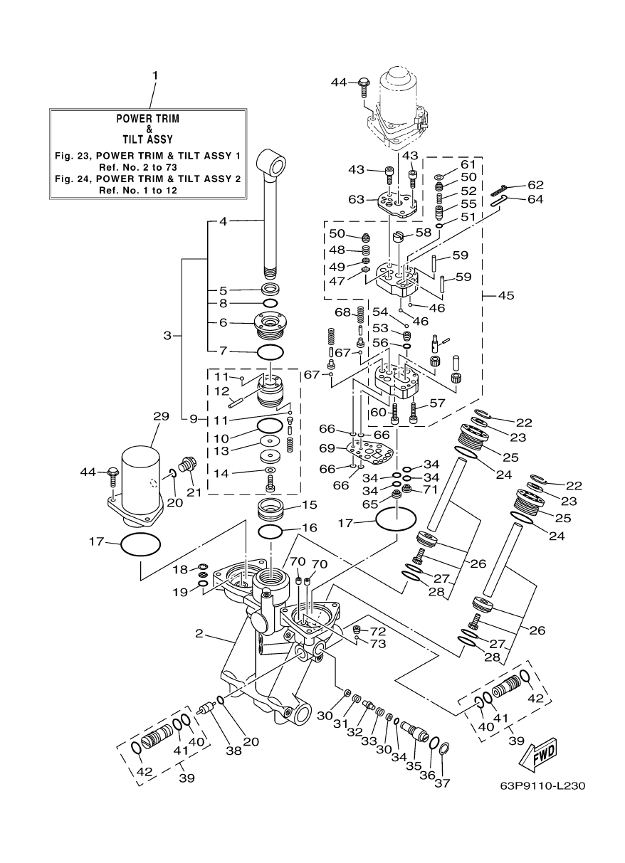 Power Trim Tilt Assy
