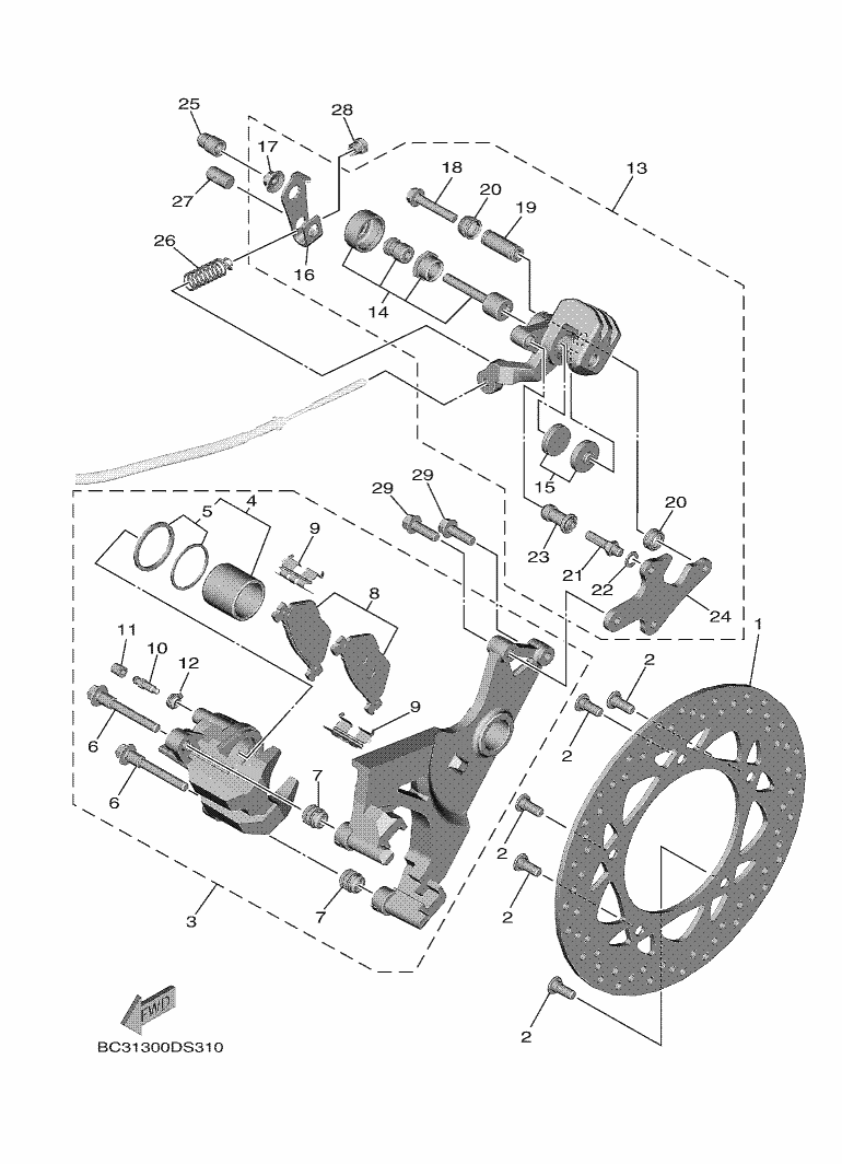 Rear Brake Caliper