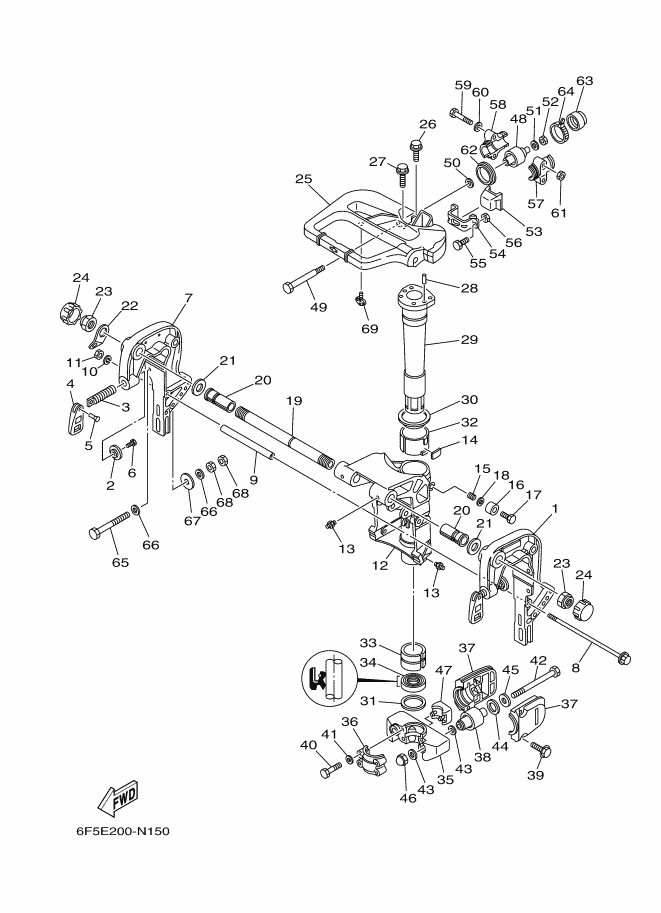 679-44514-00-00 Mount Damper, Upper Side Yamaha | YoshiParts