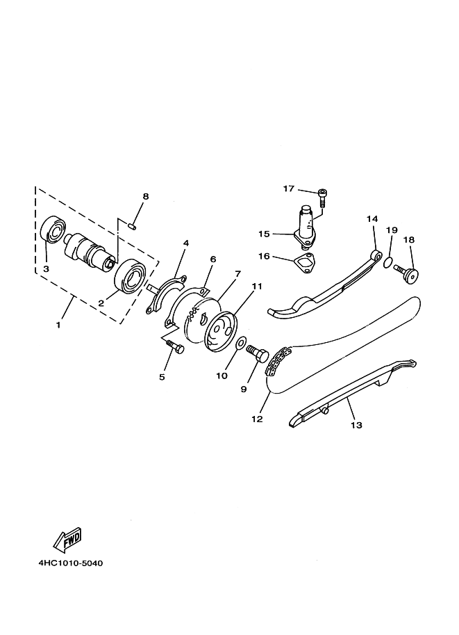 Camshaft. Chain