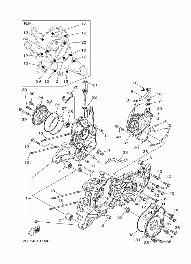 90116-08843-00 Bolt, Stud Yamaha | YoshiParts