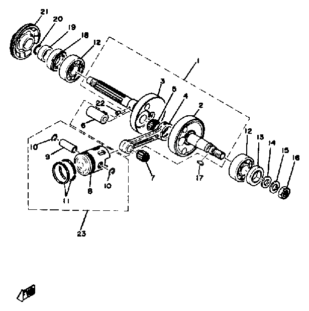 Pistón del cigüeñal