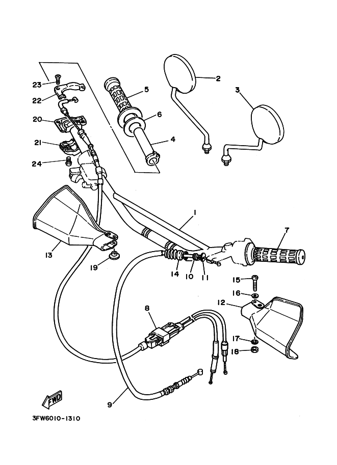 Steering Handle, Cable