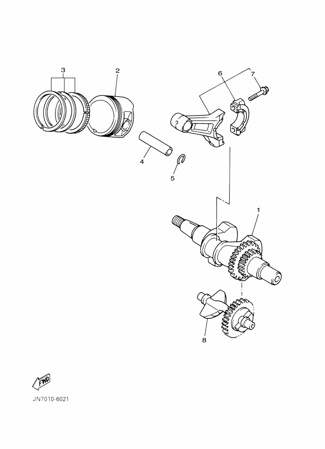 JR7-11631-00-A0 Piston (Std) Yamaha | YoshiParts