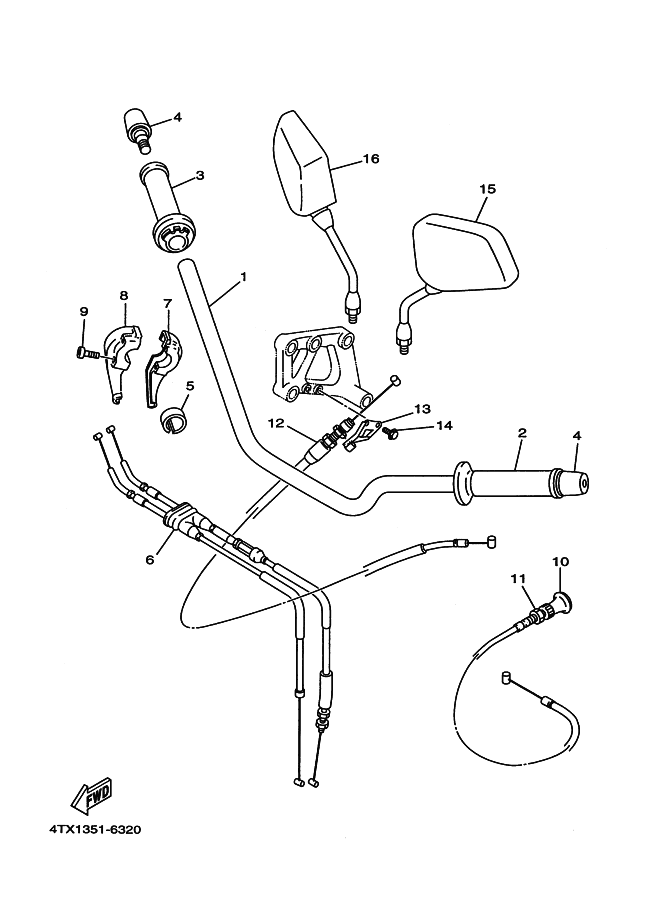 Steering Handle, Cable