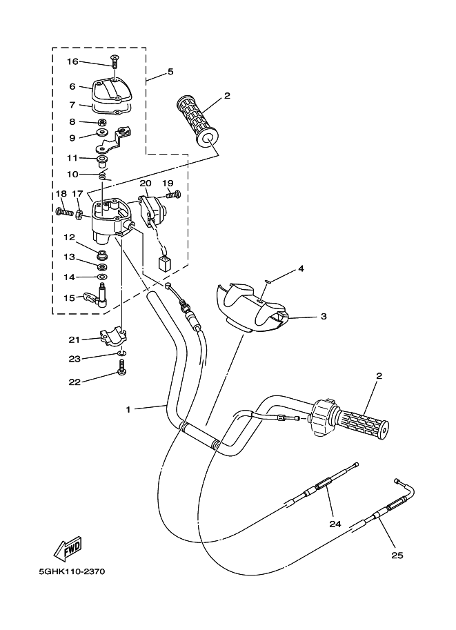 Steering Handle, Cable