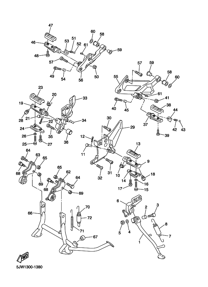 5JW-27111-00-00 STAND, MAIN Yamaha | YoshiParts