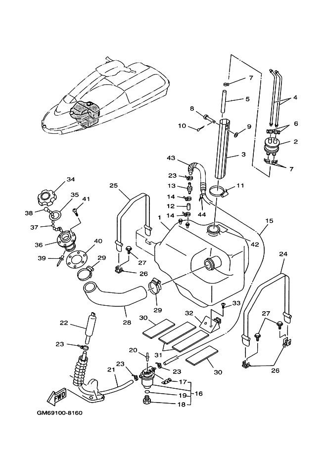 EW2677110100 Tank, Fuel Yamaha YoshiParts
