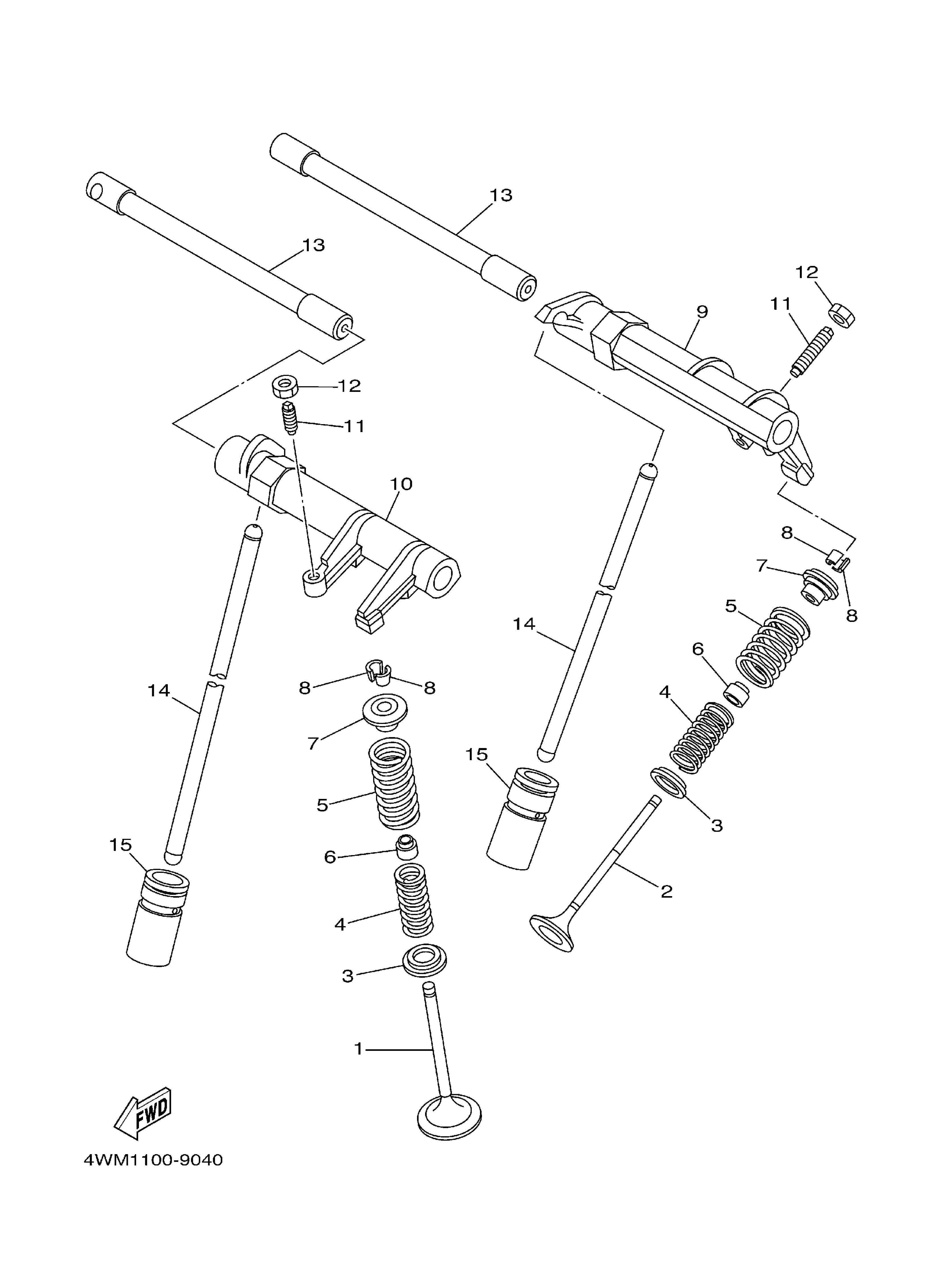 Yamaha Valve Rocker Arm – 5VK-12151-00-00 – Fits Grizzly, Raptor, Rhino, Kodiak, Viking 700