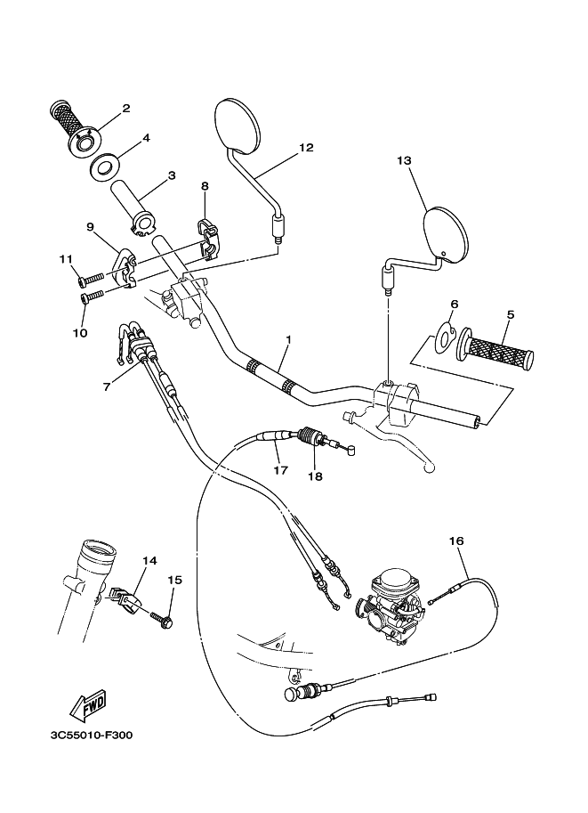 Steering Handle & Cable