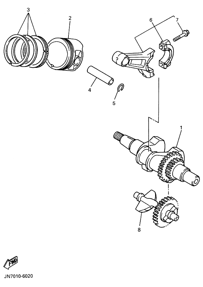 JR71163100A0 Piston (Std) Yamaha YoshiParts