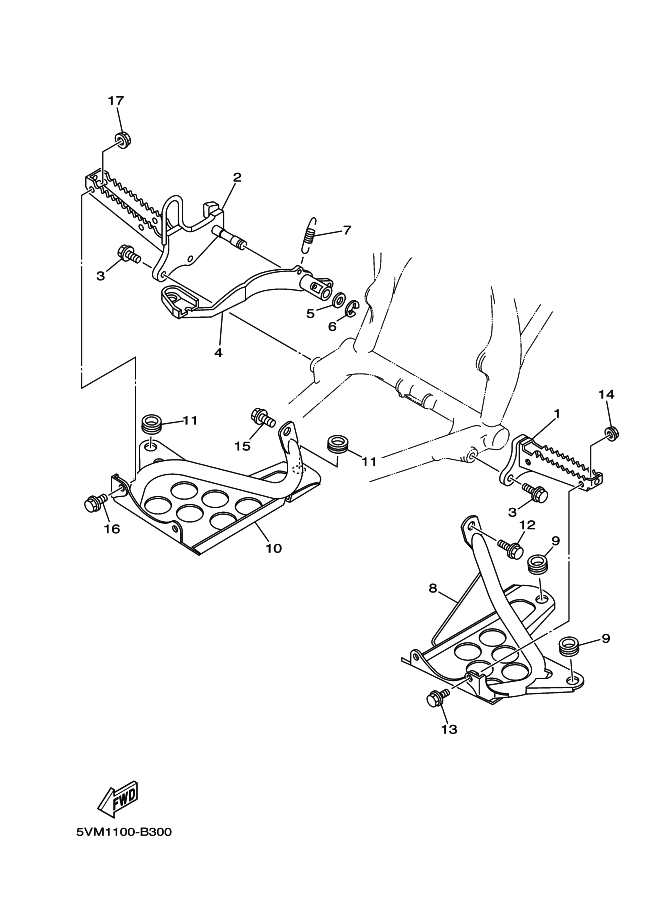 Soporte y reposapiés