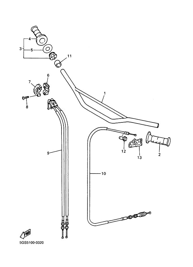 Steering Handle, Cable