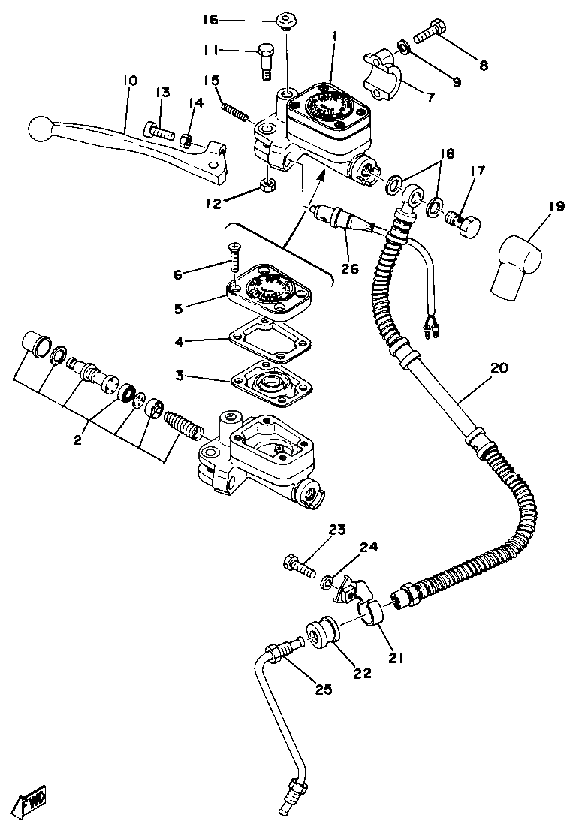 Master Cylinder Brake Hose