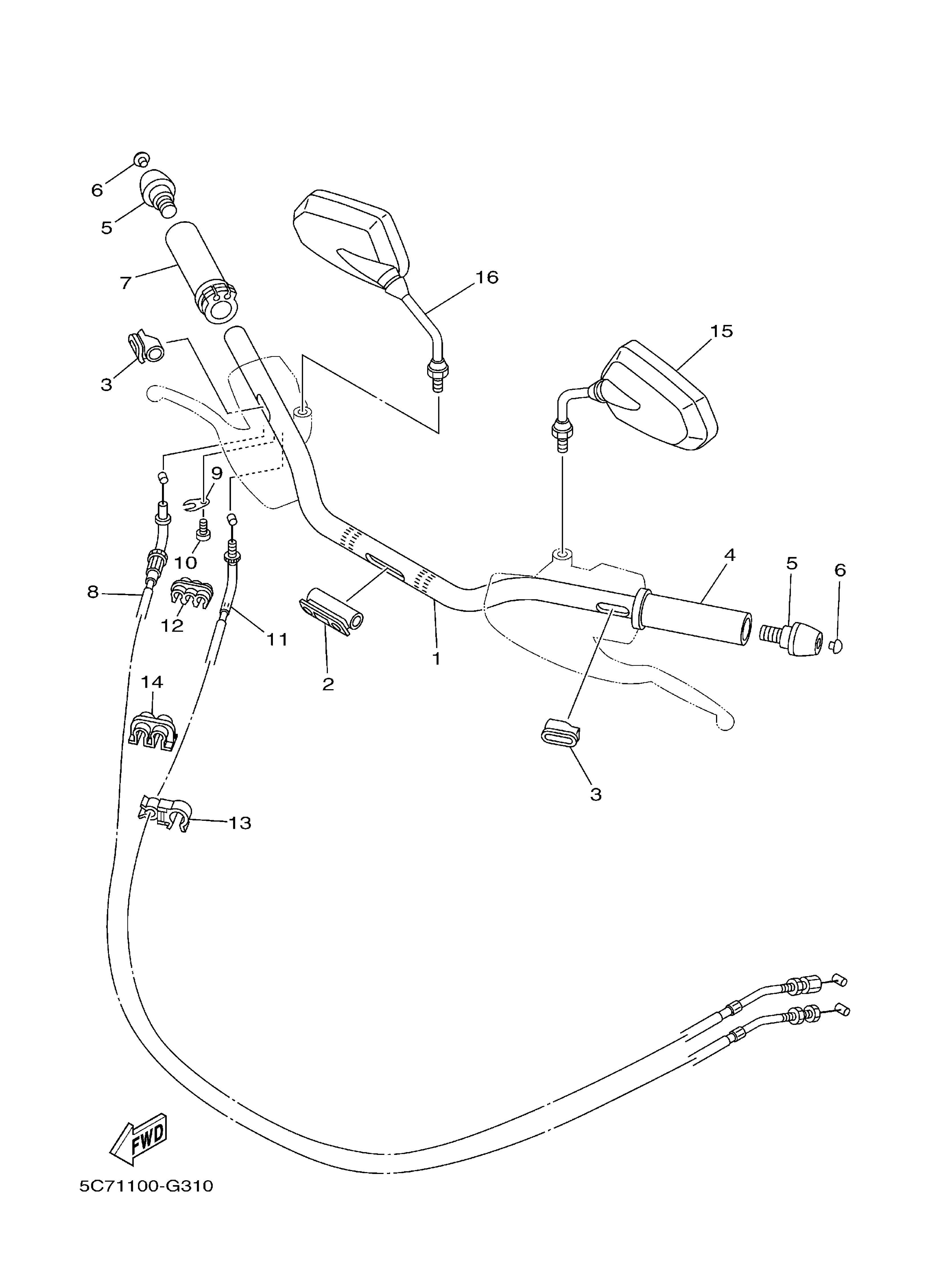 Steering Handle Cable