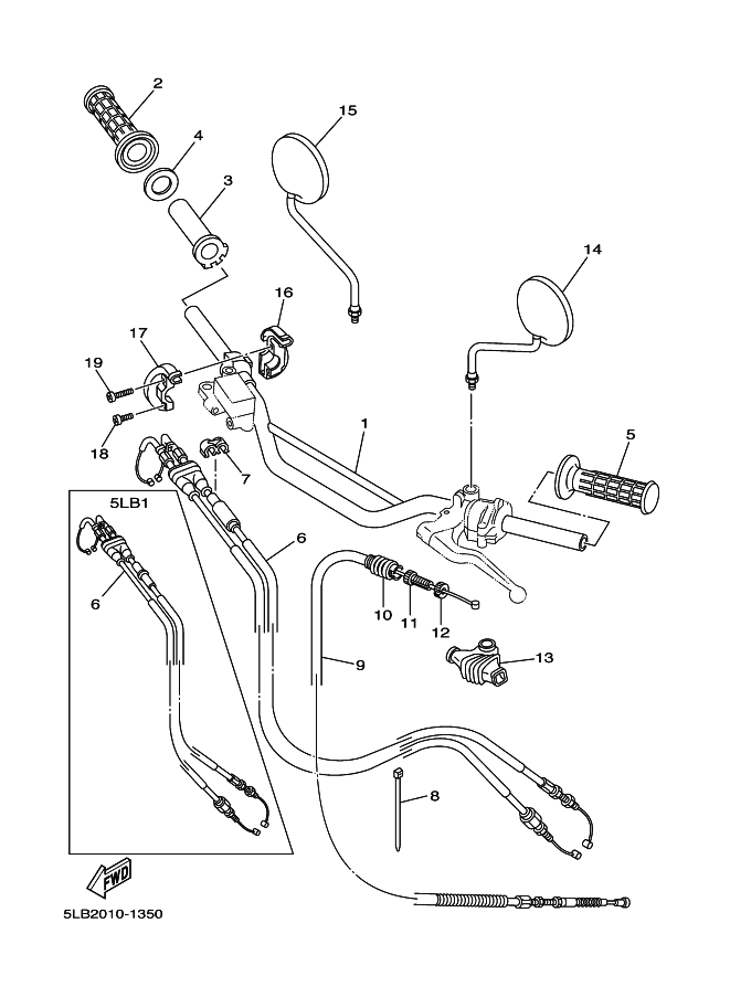 Steering Handle, Cable