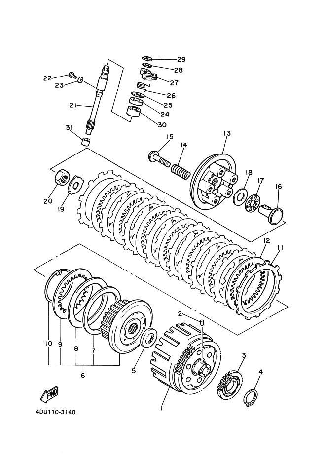 4H7-16321-02-00 Plate, Friction Yamaha | YoshiParts